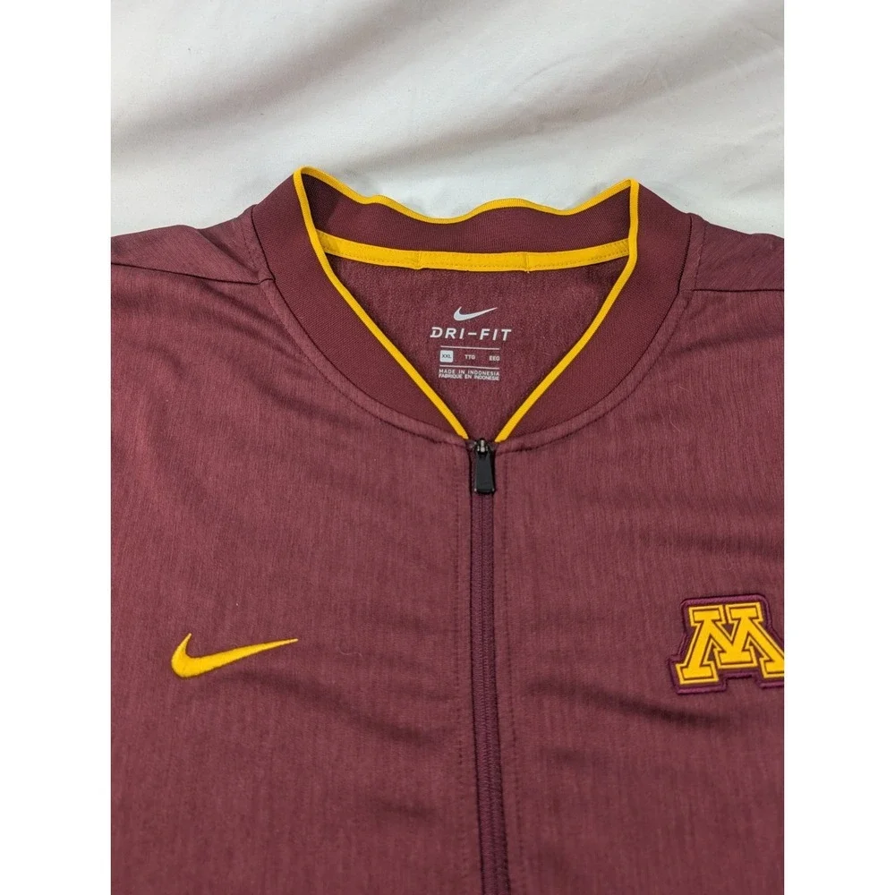 Minnesota Golden Gophers Nike Dri-Fit Maroon 1/4 Zip Shirt Mens XXL